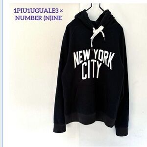 1PIU1UGUALE3 Black New York City Hoodie